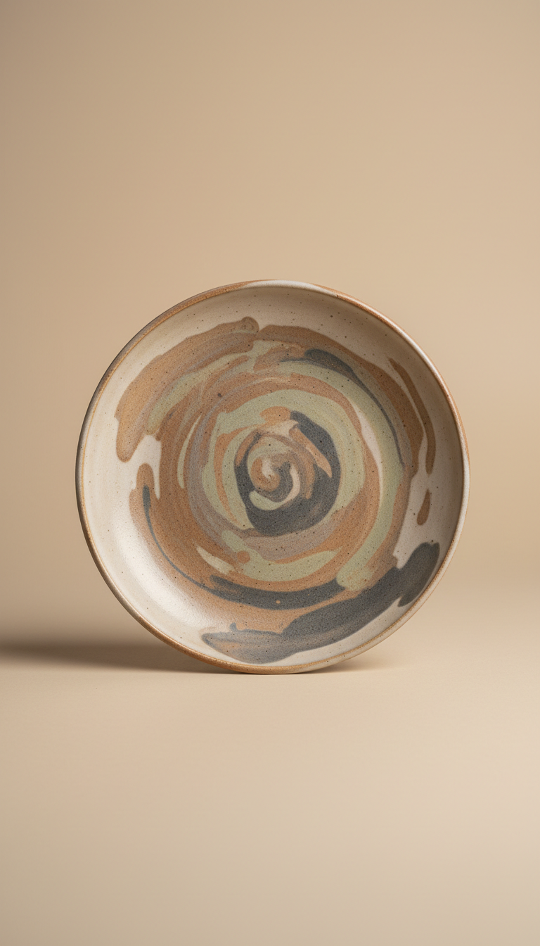 Stoneware Mug With Sculpted Handle