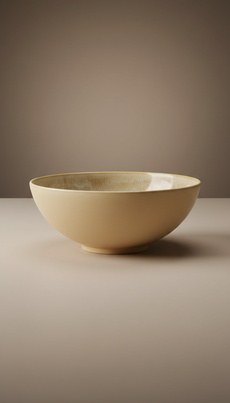 Porcelain Serving Bowl With Matte Glaze