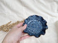 Handmade Ceramic Ring Dish: Spotted Blue Jewelry Holder