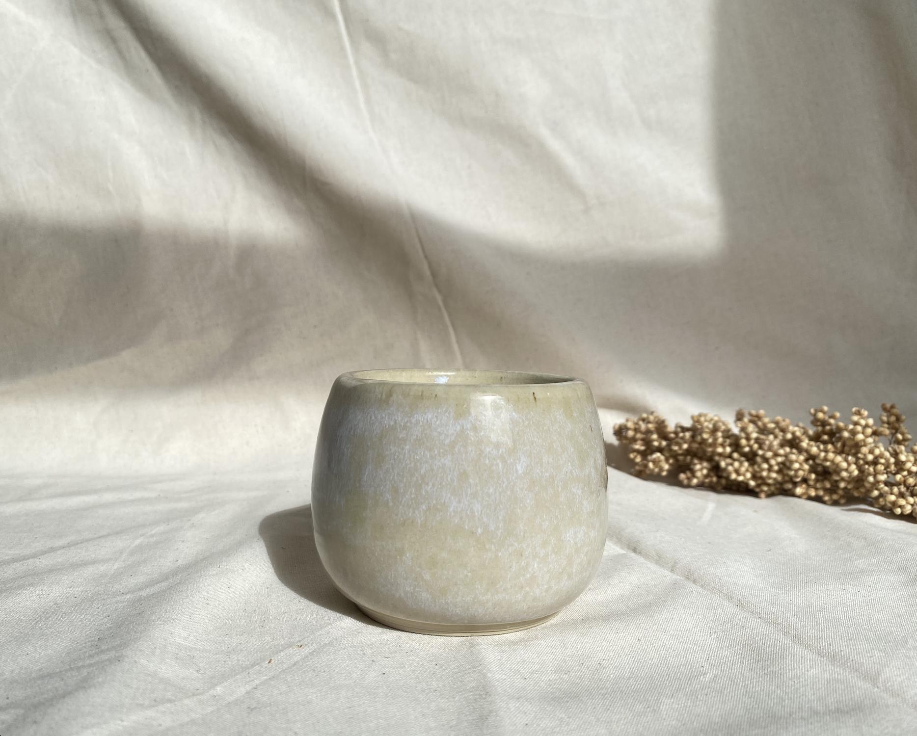 Eucalyptus Soy Wax Candle: Handmade Ceramic Cup, Non-Toxic