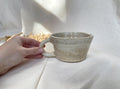 Handmade Stoneware Coffee Mug: Rustic Ceramic Cappuccino Cup