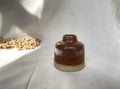 Handmade Ceramic Bud Vase: Warm Chestnut Glaze