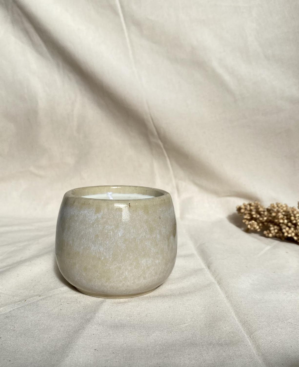 Eucalyptus Soy Wax Candle: Handmade Ceramic Cup, Non-Toxic