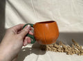 Handmade Ceramic Pumpkin Mug: Fall Coffee Cup