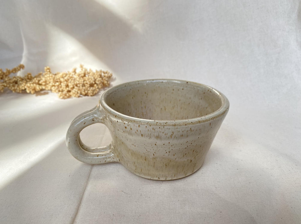 Handmade Stoneware Coffee Mug: Rustic Ceramic Cappuccino Cup