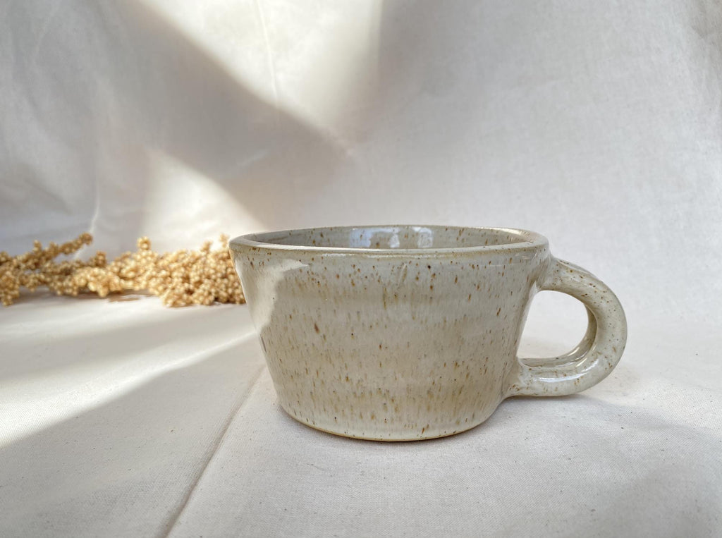Handmade Stoneware Coffee Mug: Rustic Ceramic Cappuccino Cup