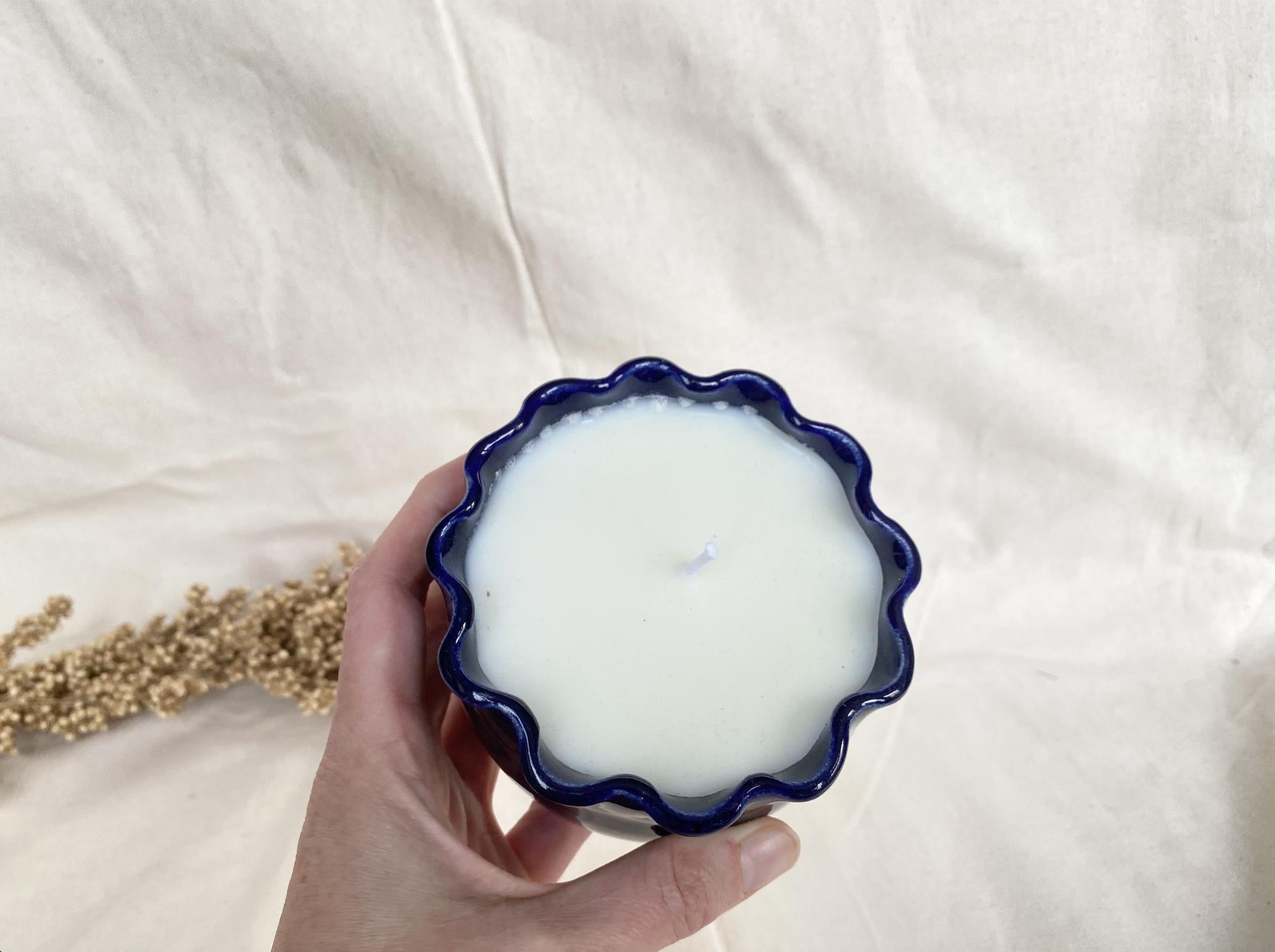 Soy Wax Candle: Handmade Ceramic Cup, Non-Toxic