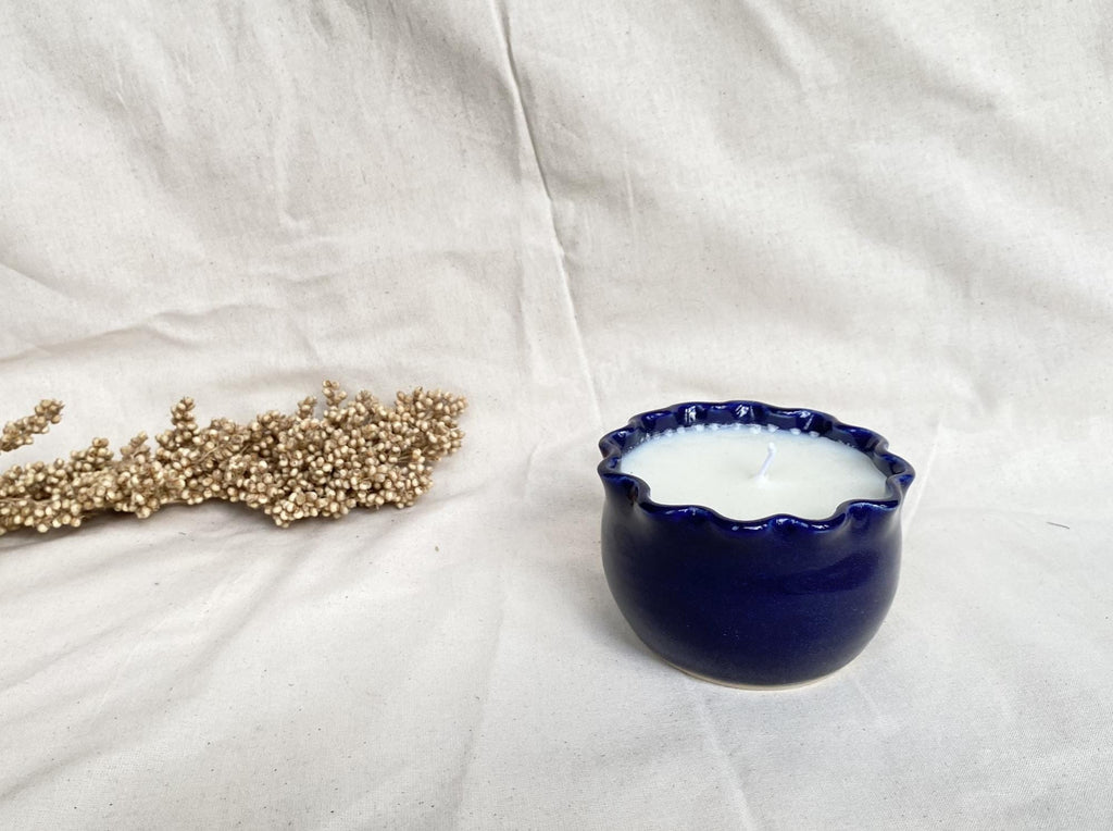 Soy Wax Candle: Handmade Ceramic Cup, Non-Toxic